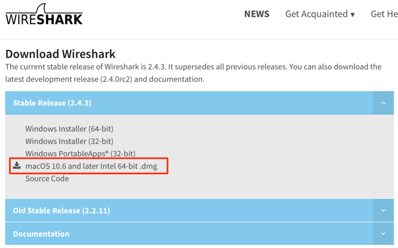 Wireshark Download Mac 10.9